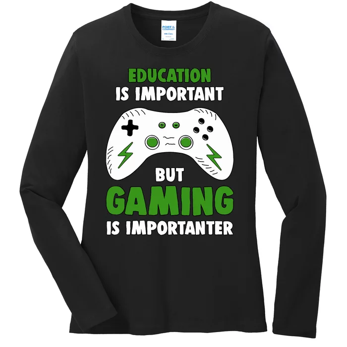 Funny Gamer For Teens Boy Video Gaming Ladies Long Sleeve Shirt