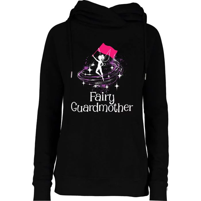 Fairy Guardmother Flag Spinning Winter Guard Colorguard Womens Funnel Neck Pullover Hood