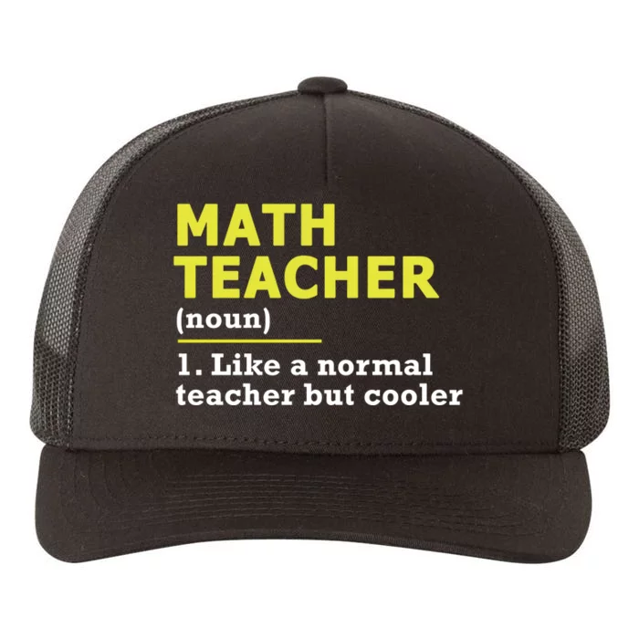 Funny Gift For Math Teachers Cool Math Teacher Cute Gift Blue Small Yupoong Adult 5-Panel Trucker Hat