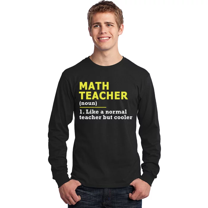 Funny Gift For Math Teachers Cool Math Teacher Cute Gift Blue Small Long Sleeve Shirt