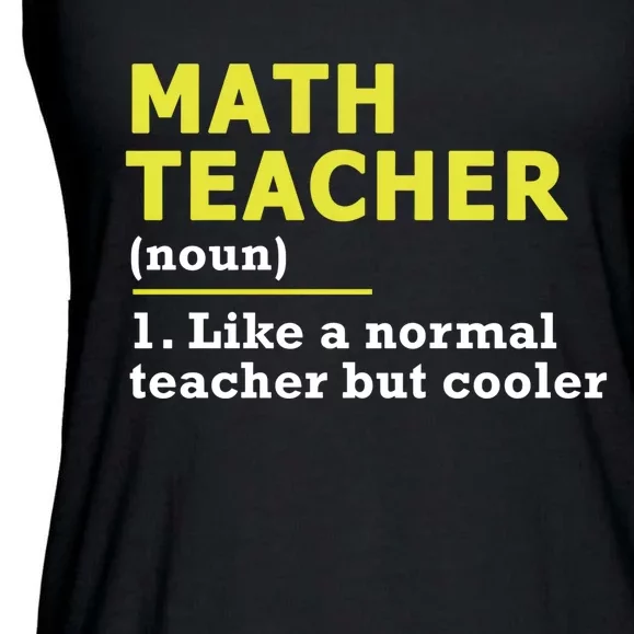 Funny Gift For Math Teachers Cool Math Teacher Cute Gift Blue Small Ladies Essential Flowy Tank