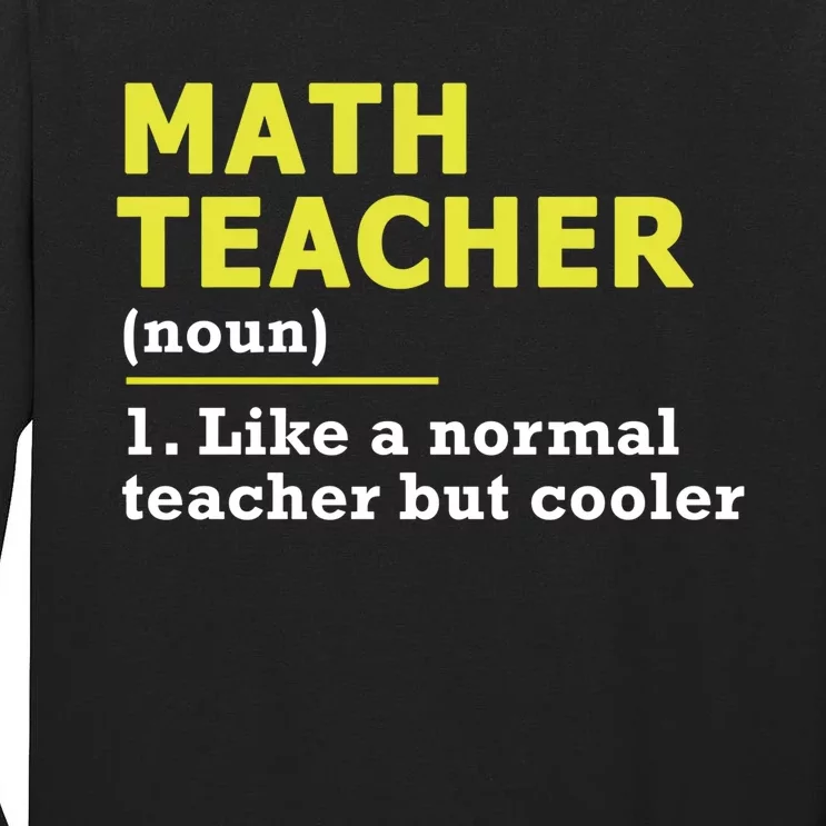 Funny Gift For Math Teachers Cool Math Teacher Cute Gift Blue Small Tall Long Sleeve T-Shirt