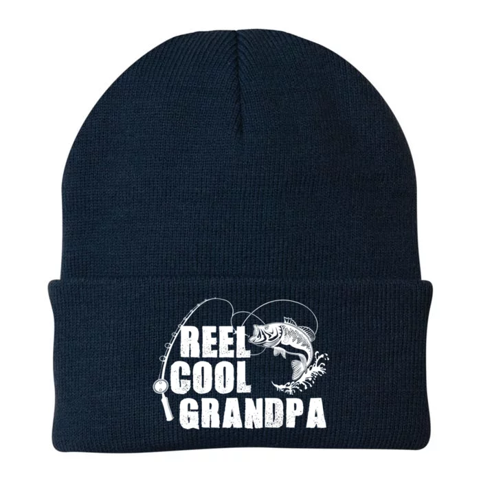 Fishing Grandpa Fathers Day Reel Cool Grandpa Gift Knit Cap Winter Beanie