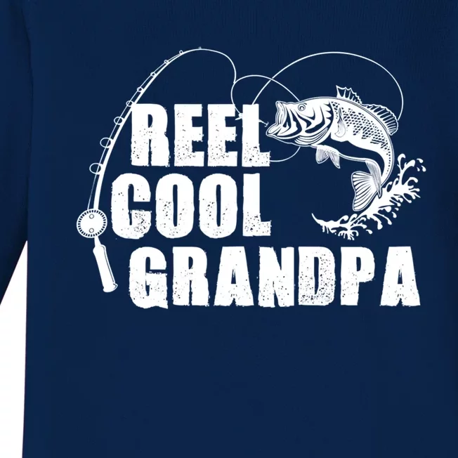 Fishing Grandpa Fathers Day Reel Cool Grandpa Gift Baby Long Sleeve Bodysuit