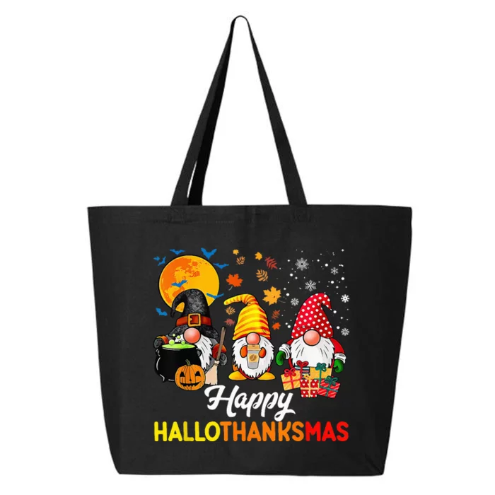 Festive Gnomes for a Joyful Holiday Season 25L Jumbo Tote