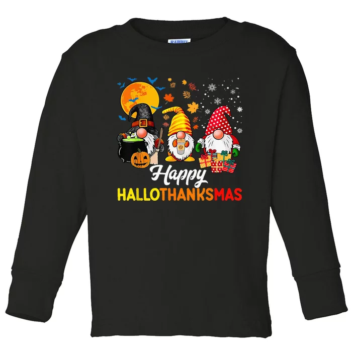 Festive Gnomes for a Joyful Holiday Season Toddler Long Sleeve Shirt