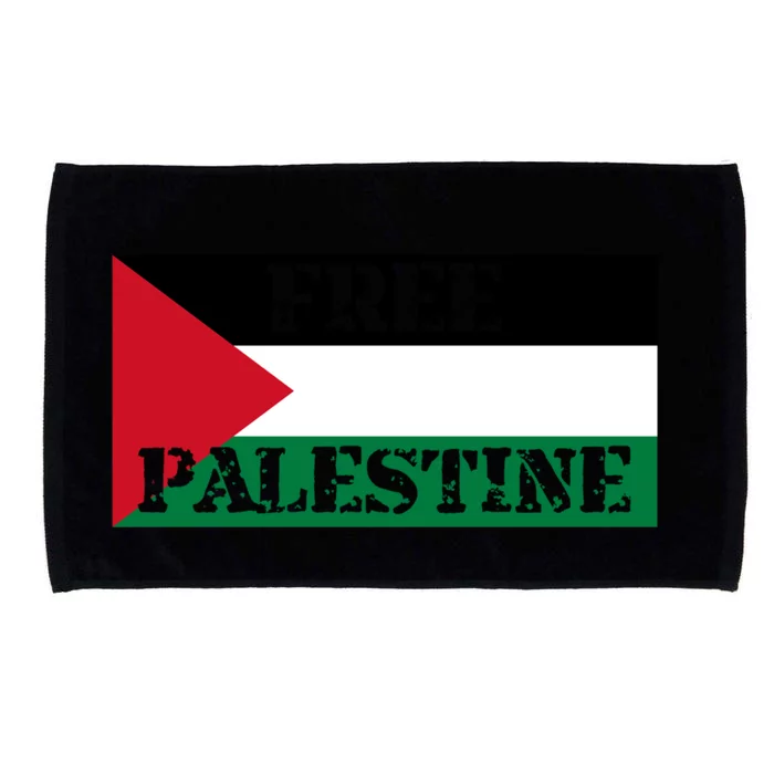 Free Gaza Freedom Palestine Cool Gift Peace Cool Gift Make Love Arabic Flag Gift Microfiber Hand Towel