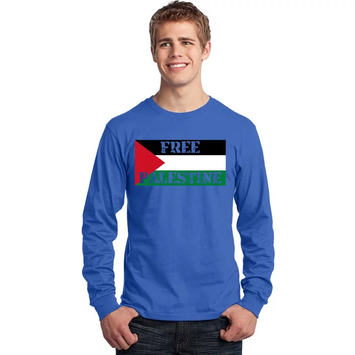 Free Gaza Freedom Palestine Cool Gift Peace Cool Gift Make Love Arabic Flag Gift Tall Long Sleeve T-Shirt