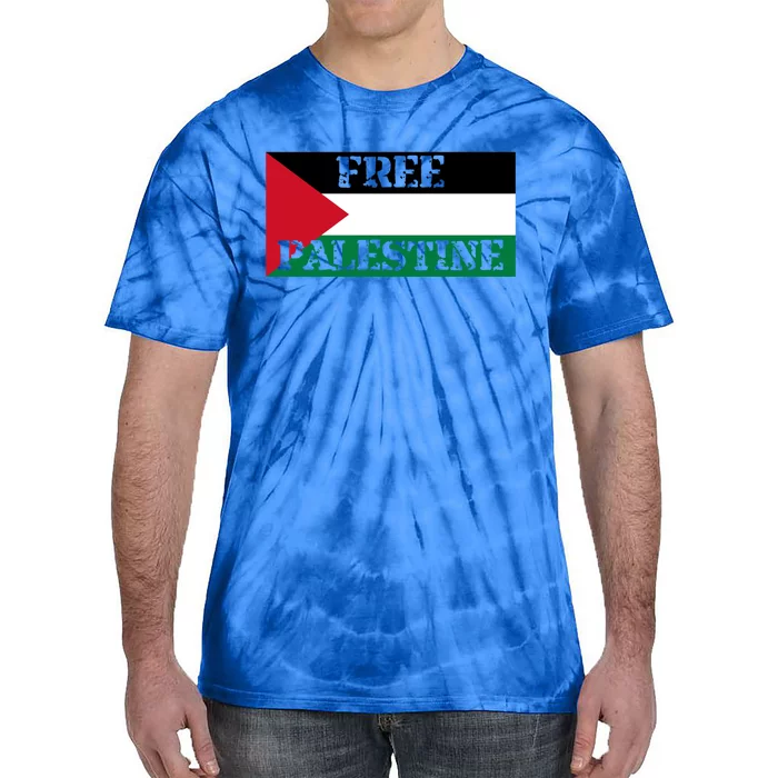 Free Gaza Freedom Palestine Cool Gift Peace Cool Gift Make Love Arabic Flag Gift Tie-Dye T-Shirt