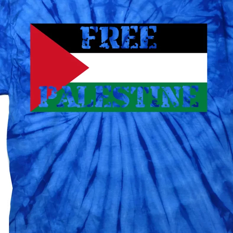 Free Gaza Freedom Palestine Cool Gift Peace Cool Gift Make Love Arabic Flag Gift Tie-Dye T-Shirt