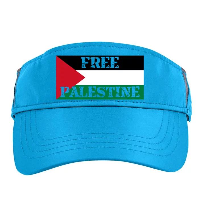 Free Gaza Freedom Palestine Cool Gift Peace Cool Gift Make Love Arabic Flag Gift Adult Drive Performance Visor