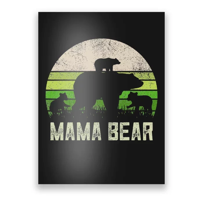 Funny Grandma From 3 Cubs Mama Bear Vintage Poster