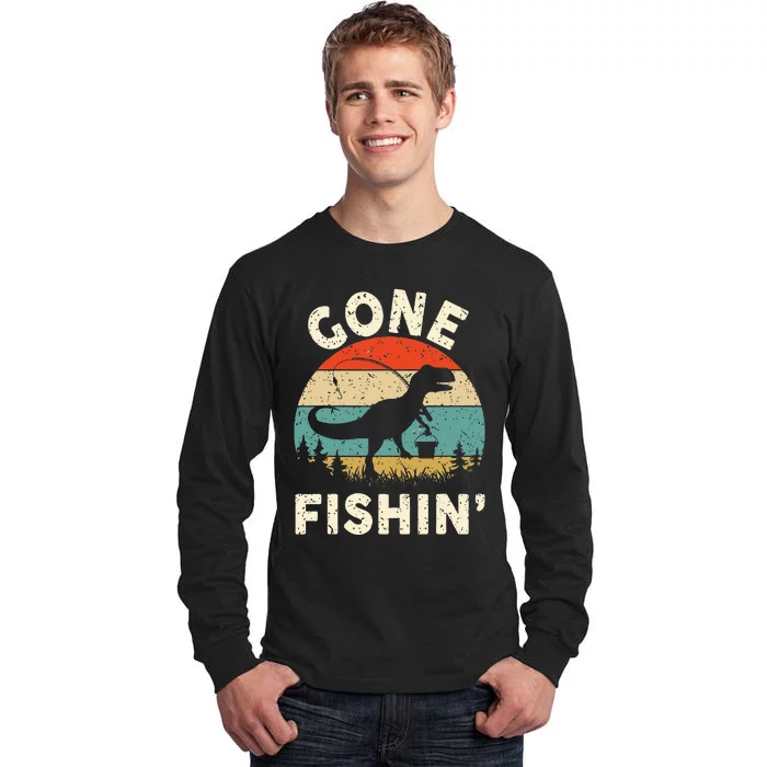 Funny Gone Fishing Tall Long Sleeve T-Shirt