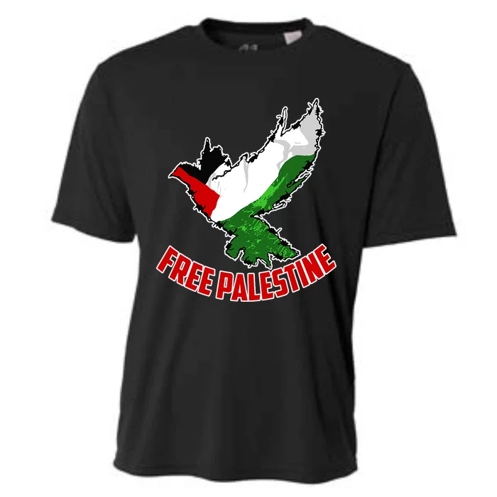 Free Gaza Free Palestine Flag Arabic Human Rights Peace Cooling Performance Crew T-Shirt