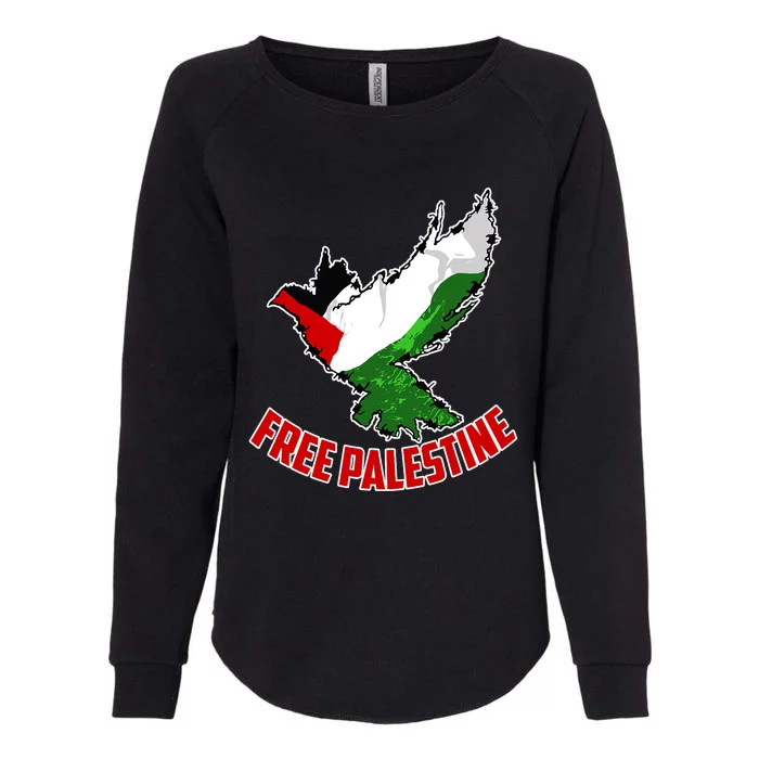 Free Gaza Free Palestine Flag Arabic Human Rights Peace Womens California Wash Sweatshirt