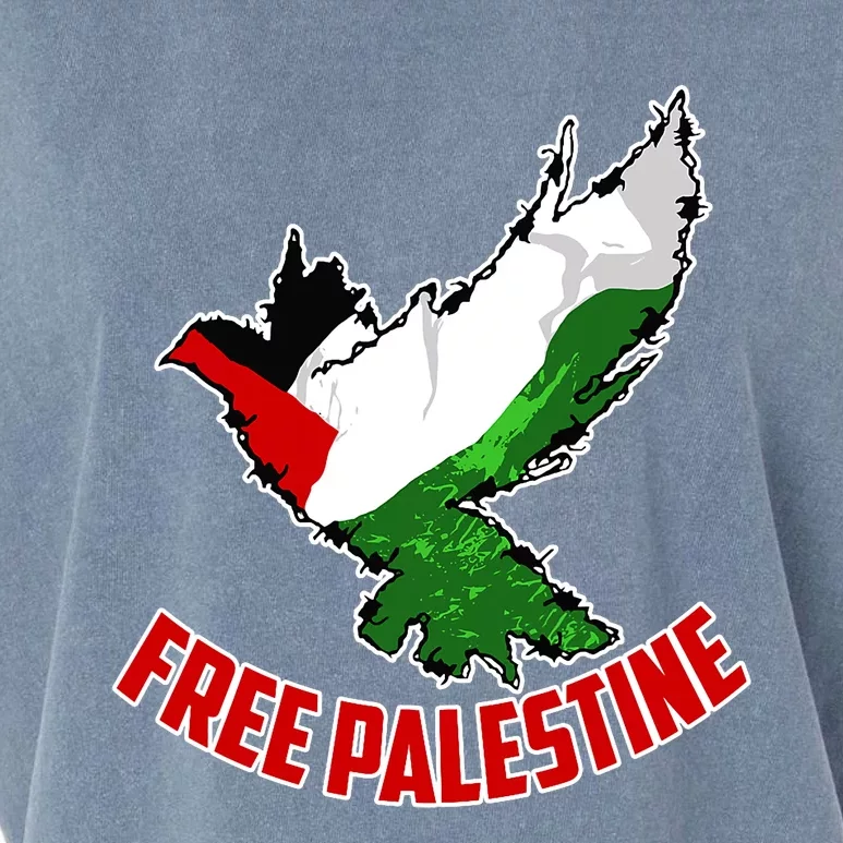 Free Gaza Free Palestine Flag Arabic Human Rights Peace Garment-Dyed Women's Muscle Tee