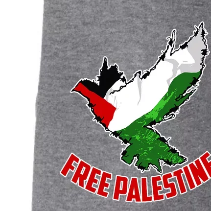 Free Gaza Free Palestine Flag Arabic Human Rights Peace Doggie 3-End Fleece Hoodie