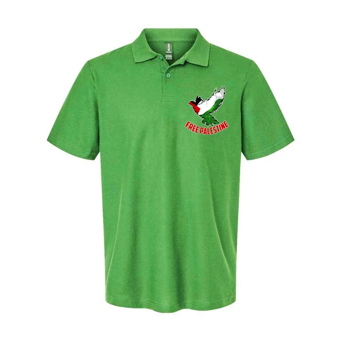 Free Gaza Free Palestine Flag Arabic Human Rights Peace Softstyle Adult Sport Polo