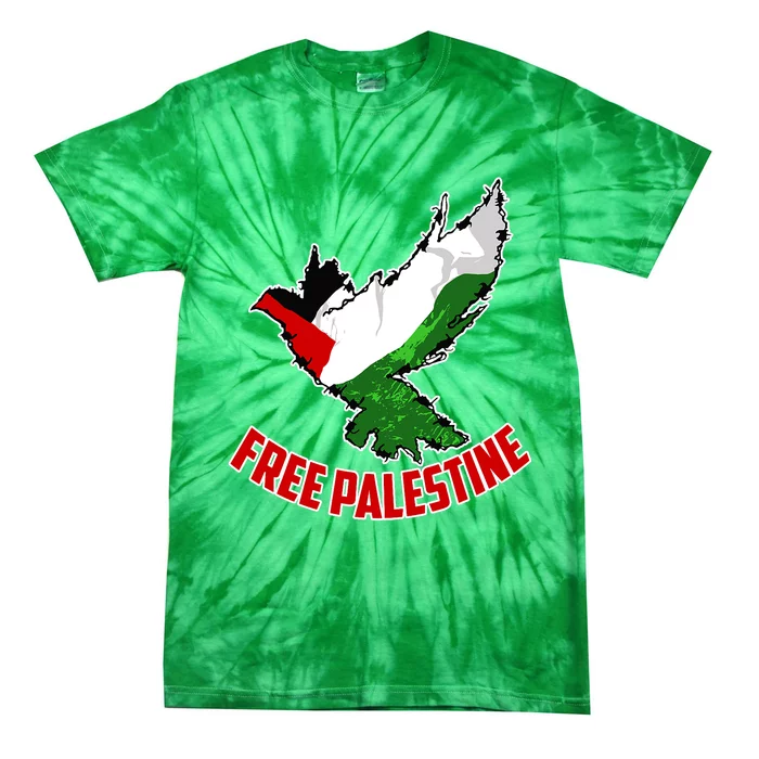 Free Gaza Free Palestine Flag Arabic Human Rights Peace Tie-Dye T-Shirt