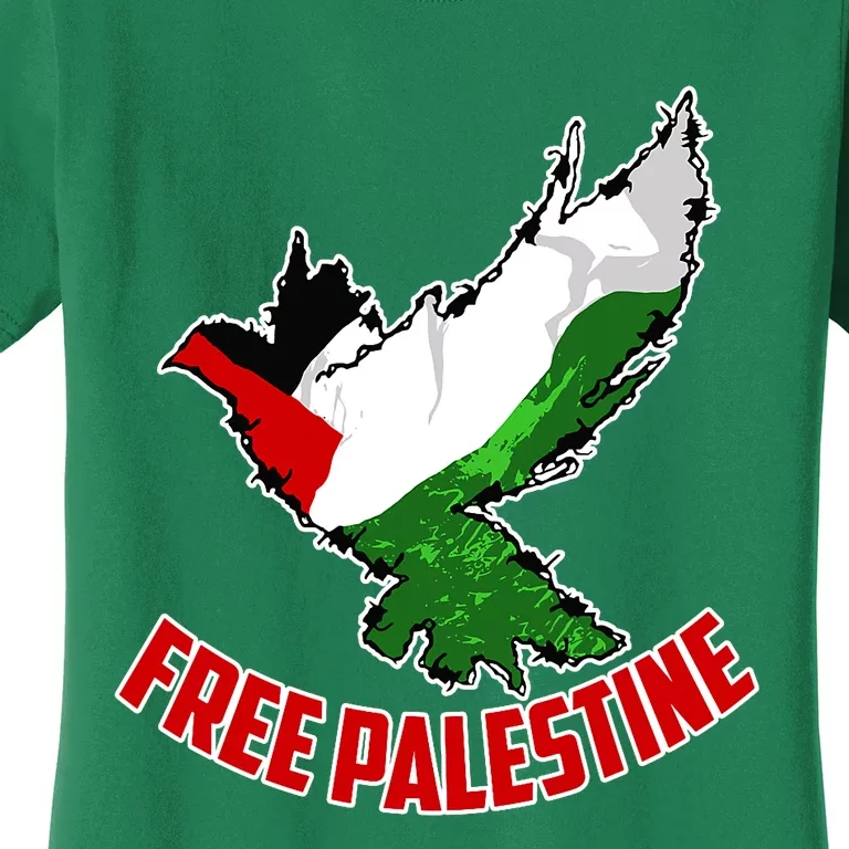 Free Gaza Free Palestine Flag Arabic Human Rights Peace Women's T-Shirt