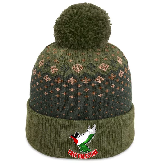 Free Gaza Free Palestine Flag Arabic Human Rights Peace The Baniff Cuffed Pom Beanie