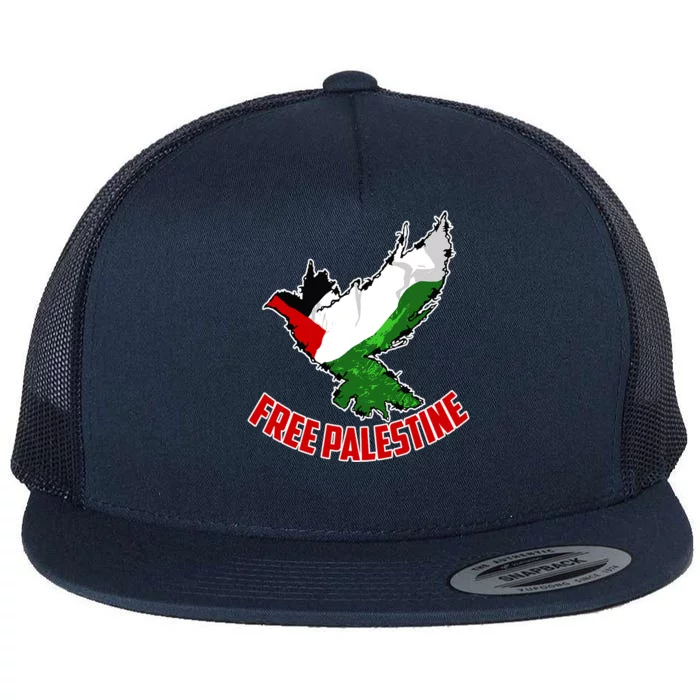 Free Gaza Free Palestine Flag Arabic Human Rights Peace Flat Bill Trucker Hat