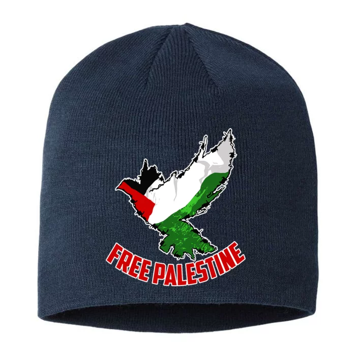 Free Gaza Free Palestine Flag Arabic Human Rights Peace 8 1/2in Sustainable Knit Beanie