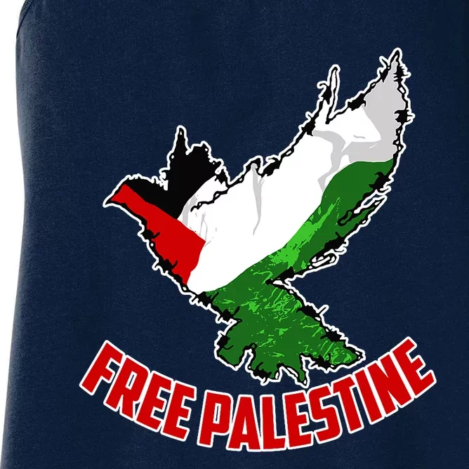 Free Gaza Free Palestine Flag Arabic Human Rights Peace Women's Racerback Tank