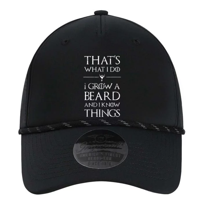 Funny Gift For Mens That's What I Do I Grow A Beard And Know Things Gift Performance The Dyno Cap