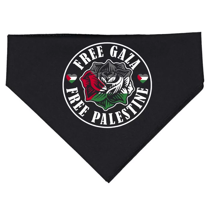 Free Gaza Free Palestine Free Palestine USA-Made Doggie Bandana