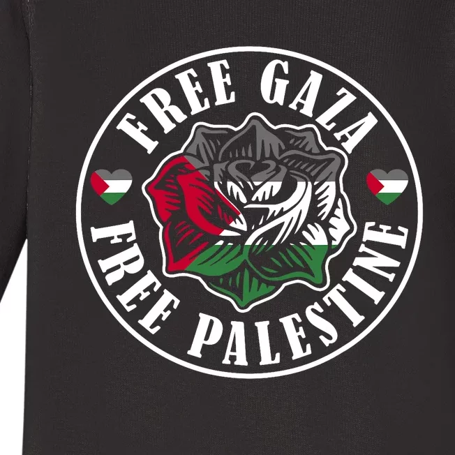 Free Gaza Free Palestine Free Palestine Baby Long Sleeve Bodysuit