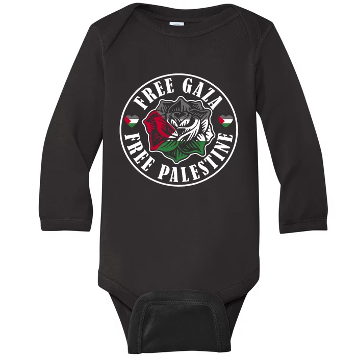 Free Gaza Free Palestine Free Palestine Baby Long Sleeve Bodysuit