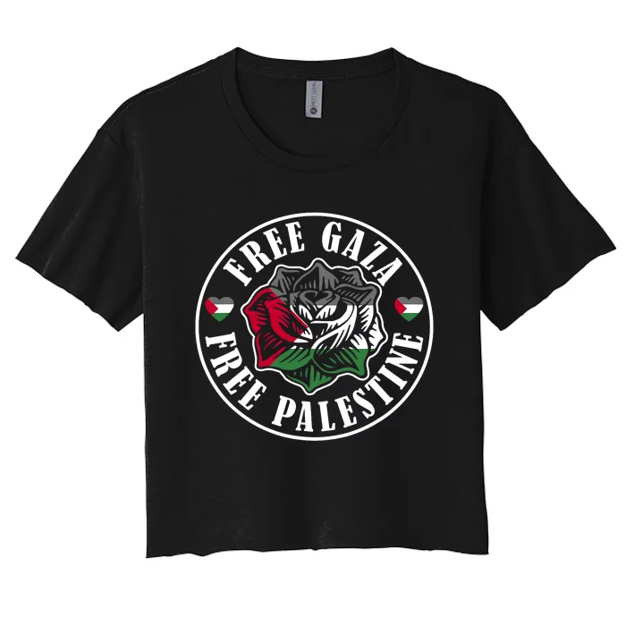 Free Gaza Free Palestine Free Palestine Women's Crop Top Tee