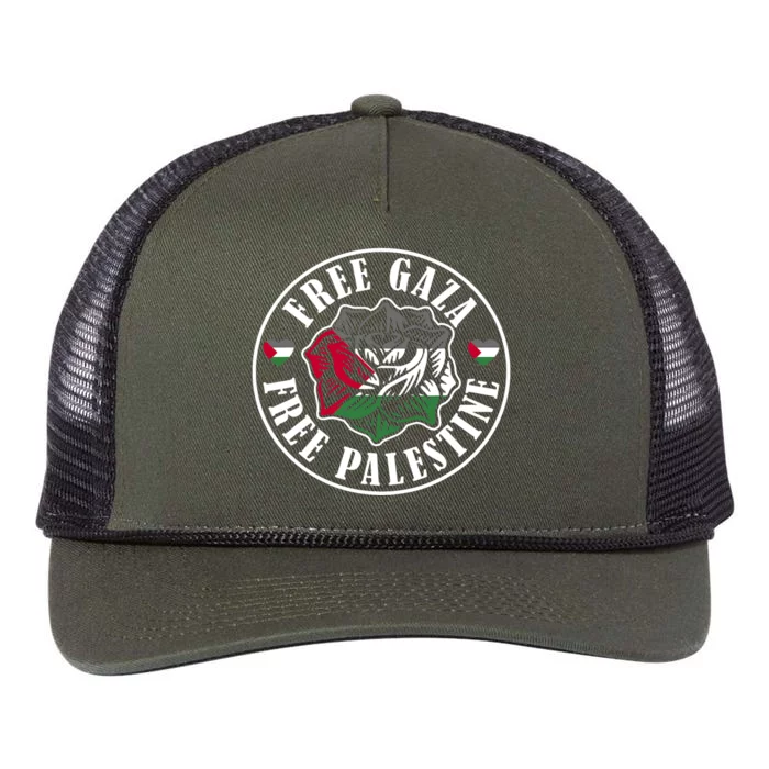 Free Gaza Free Palestine Free Palestine Retro Rope Trucker Hat Cap