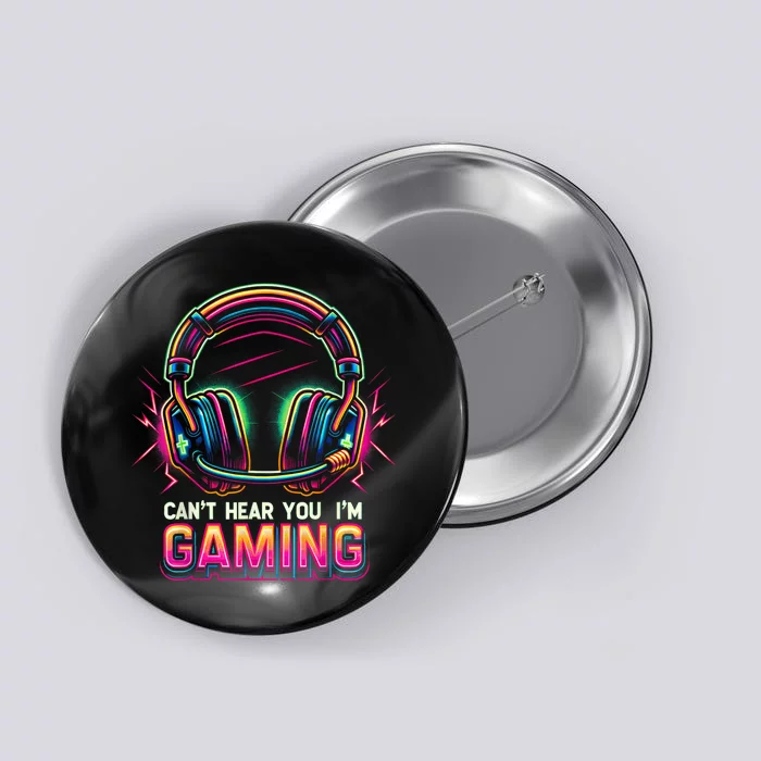 Funny Gamer For Teens Video Gaming Graphic Button