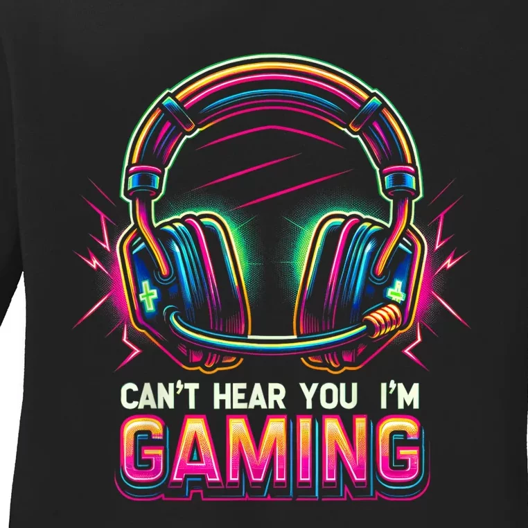 Funny Gamer For Teens Video Gaming Graphic Ladies Long Sleeve Shirt