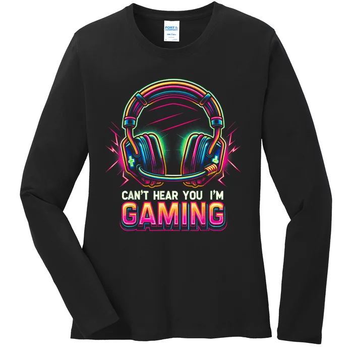 Funny Gamer For Teens Video Gaming Graphic Ladies Long Sleeve Shirt