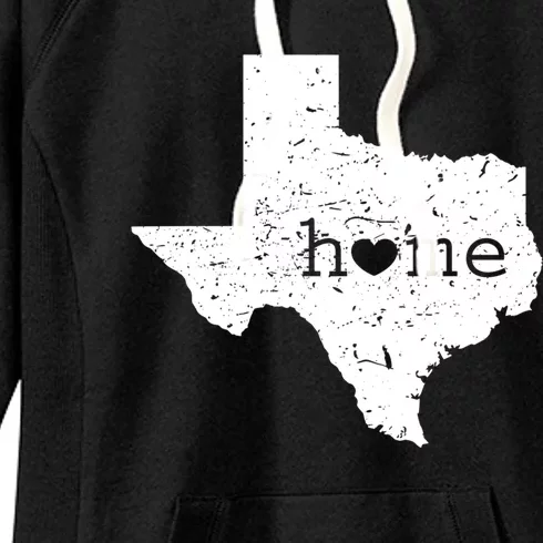 Funny Gift For Love State Of Texas Home Heart Texan Women's Fleece Hoodie