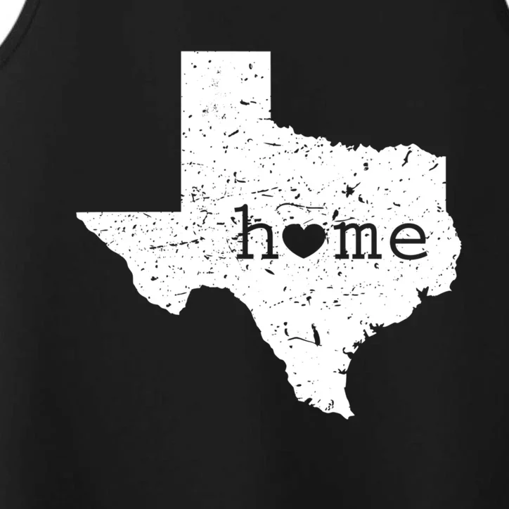 Funny Gift For Love State Of Texas Home Heart Texan Performance Tank