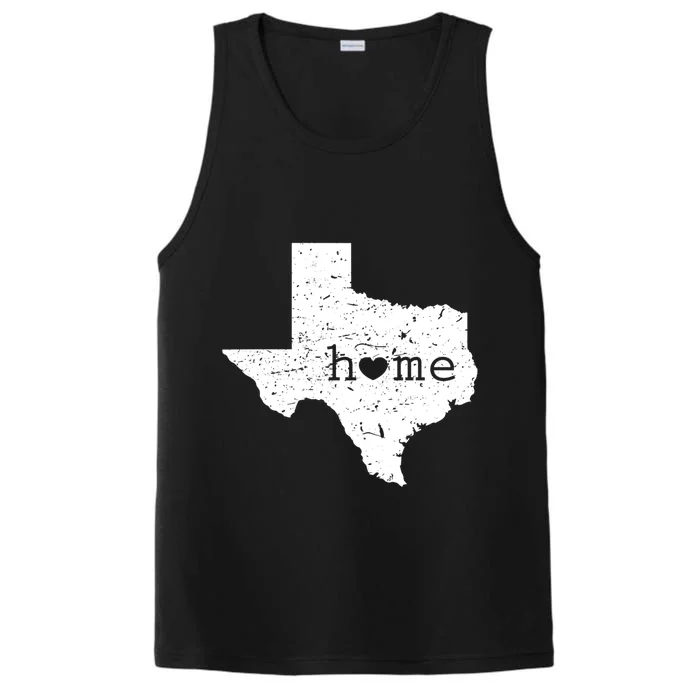 Funny Gift For Love State Of Texas Home Heart Texan Performance Tank