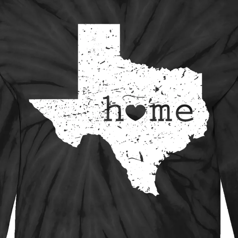 Funny Gift For Love State Of Texas Home Heart Texan Tie-Dye Long Sleeve Shirt