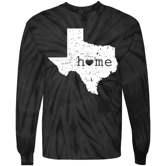 Funny Gift For Love State Of Texas Home Heart Texan Tie-Dye Long Sleeve Shirt