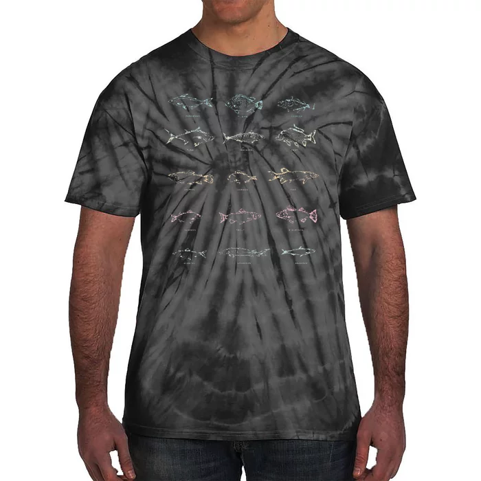 Fishing Gift Fish Fishermen Hobby Lake Fishing Tie-Dye T-Shirt