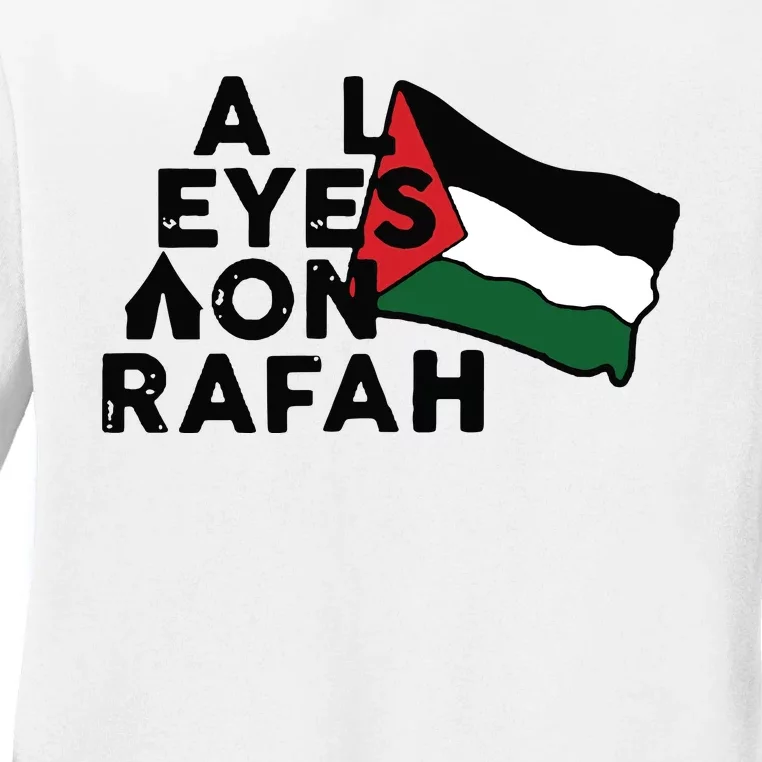 Free Gaza Free Palestine.. Ladies Long Sleeve Shirt