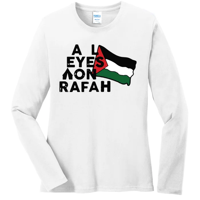 Free Gaza Free Palestine.. Ladies Long Sleeve Shirt