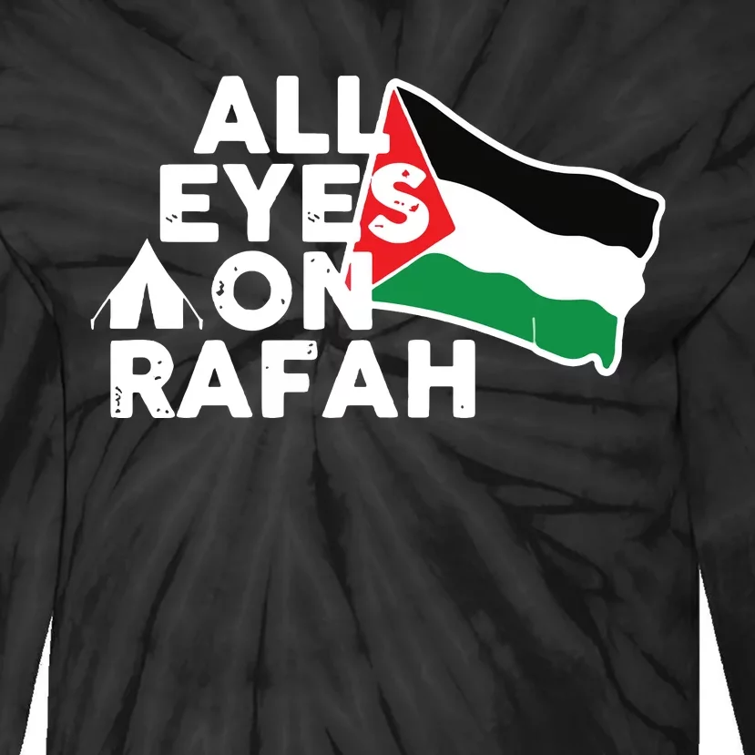 Free Gaza  Free Palestine Tie-Dye Long Sleeve Shirt