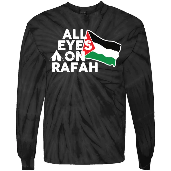 Free Gaza  Free Palestine Tie-Dye Long Sleeve Shirt