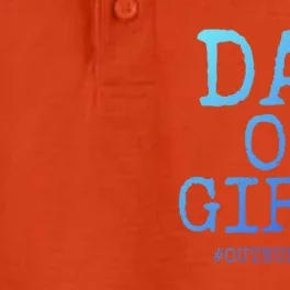 Father Gift From Daughters Funny Dad Of #Outnumbered Cool Gift Dry Zone Grid Performance Polo