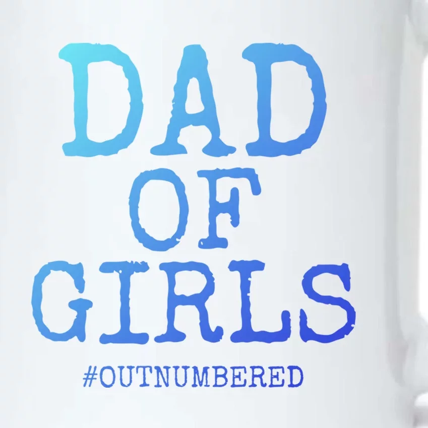 Father Gift From Daughters Funny Dad Of #Outnumbered Cool Gift Black Color Changing Mug