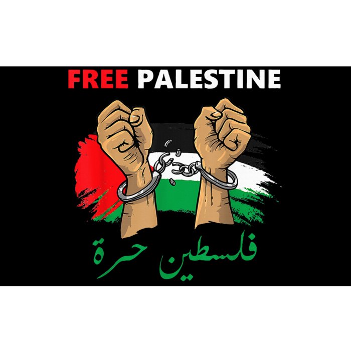 Free Gaza Free Palestine Flag Arabic Human Rights Bumper Sticker